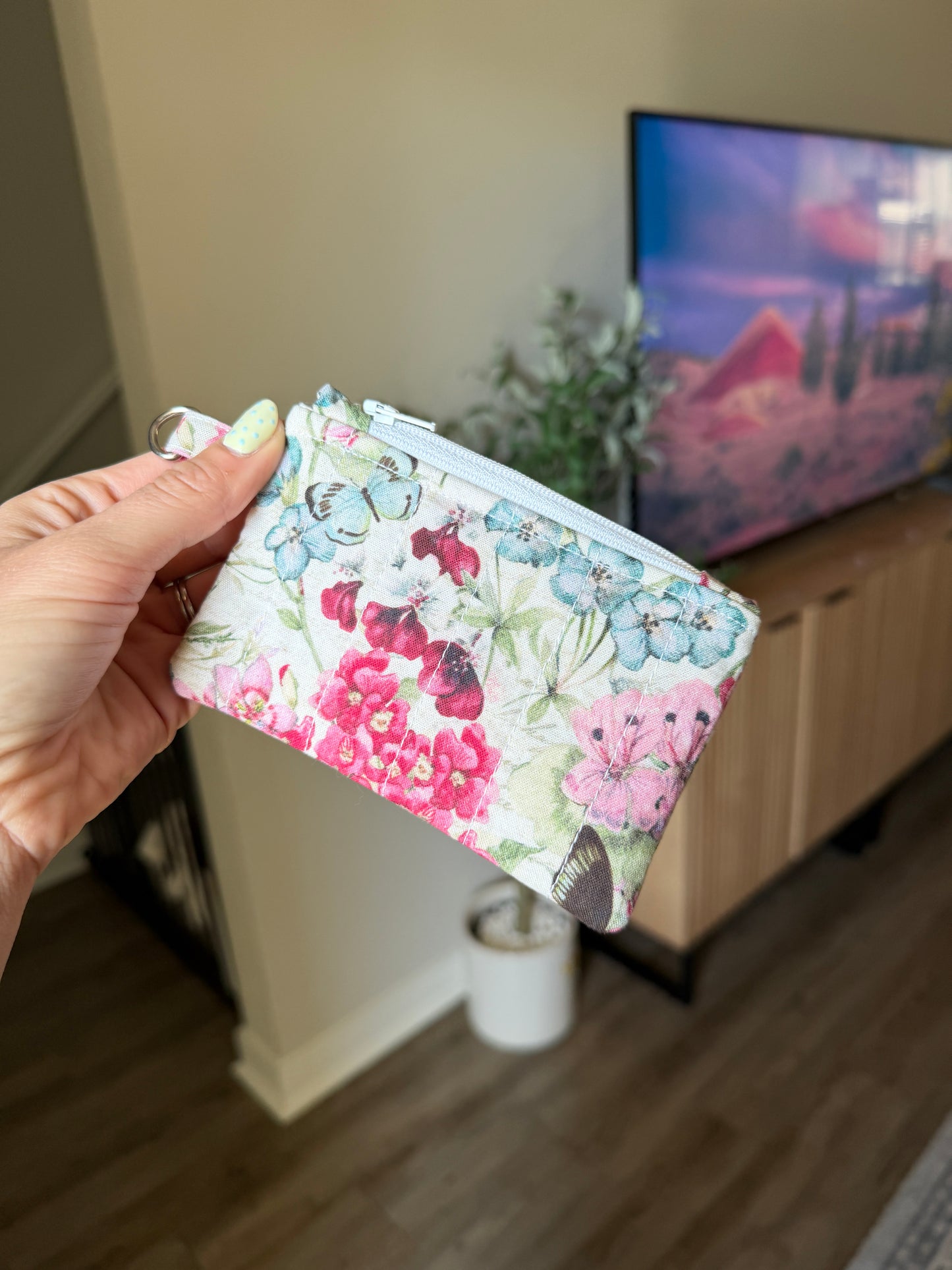 Keychain Wallet - Butterfly Garden