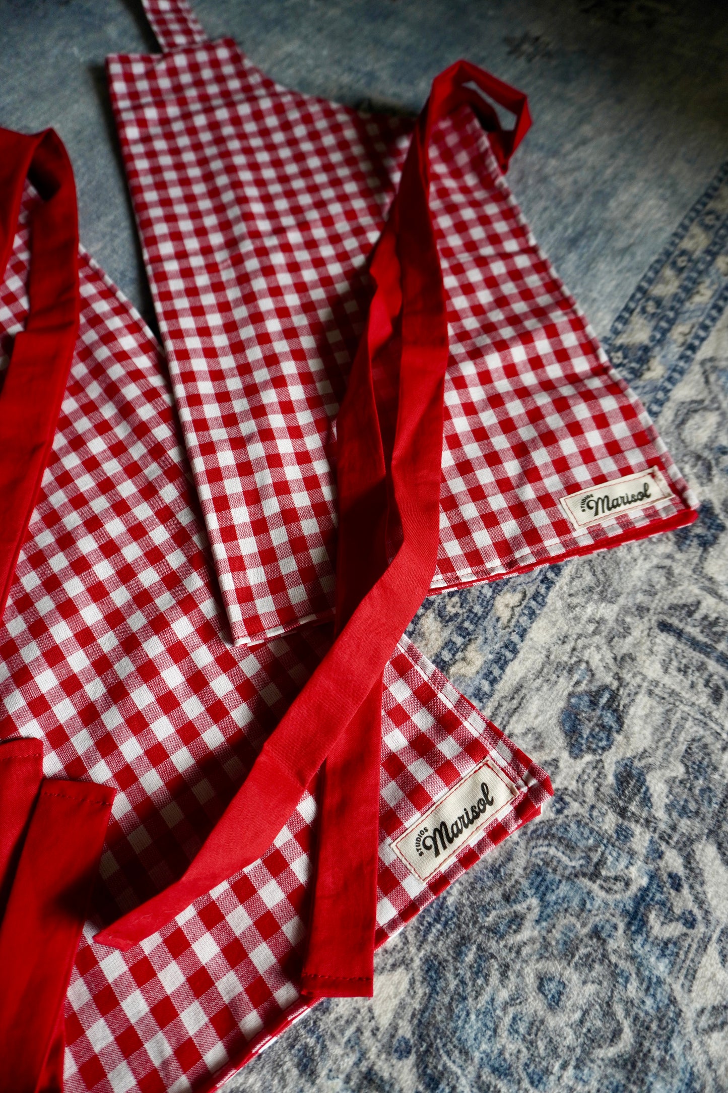 Mommy + Me Apron Set - Red Gingham