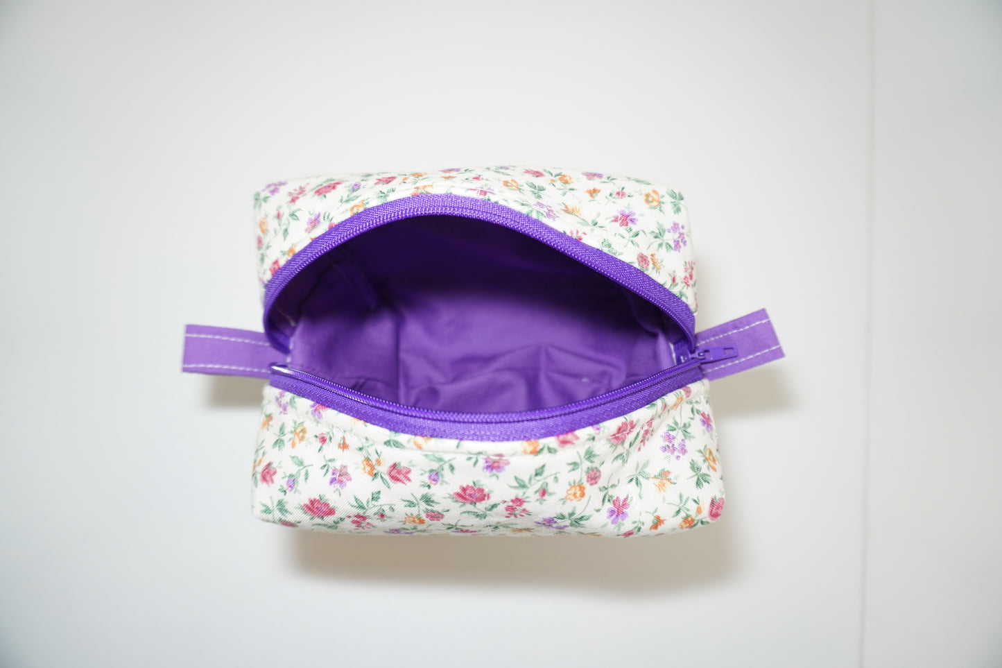 Mini Makeup Bag - Purple Summer Floral