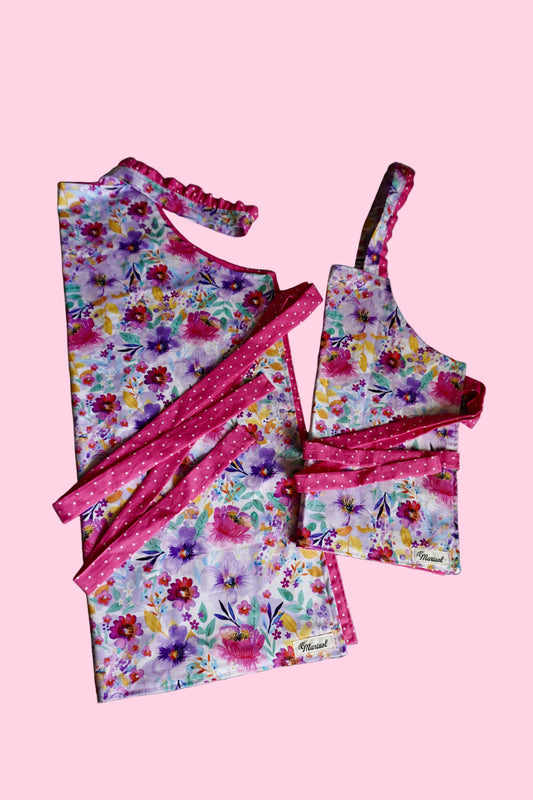 Mommy + Me Apron Set - Wildflower Garden