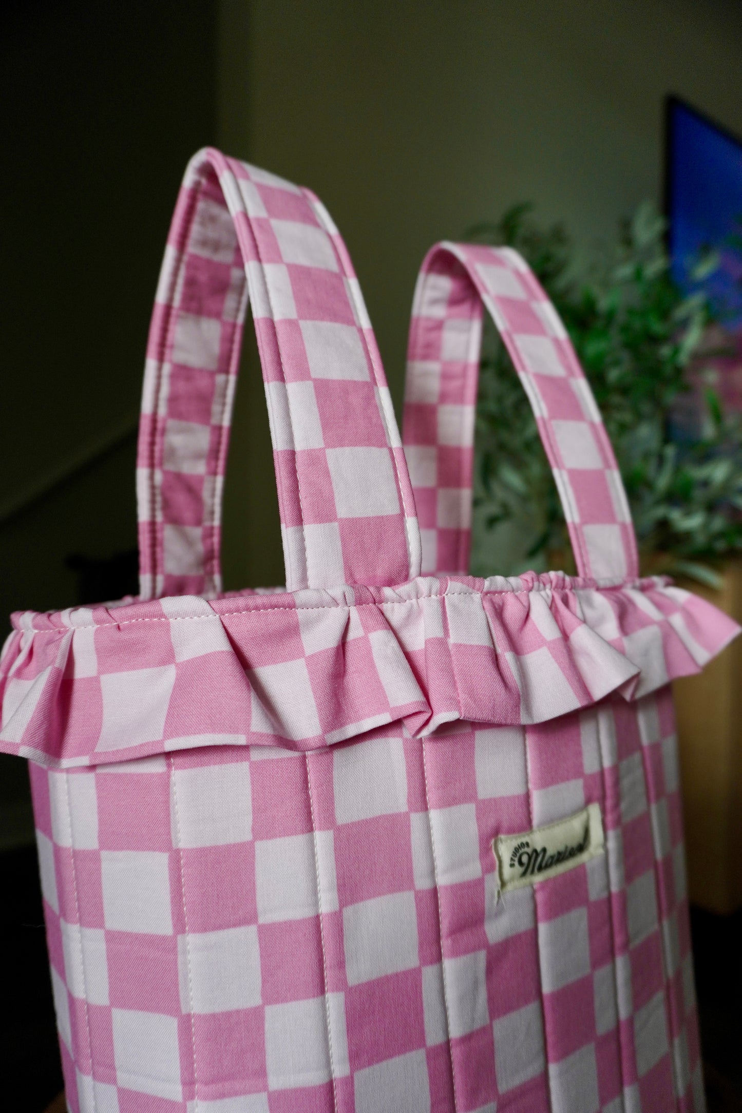 Stroller Bag - Pink Checkered