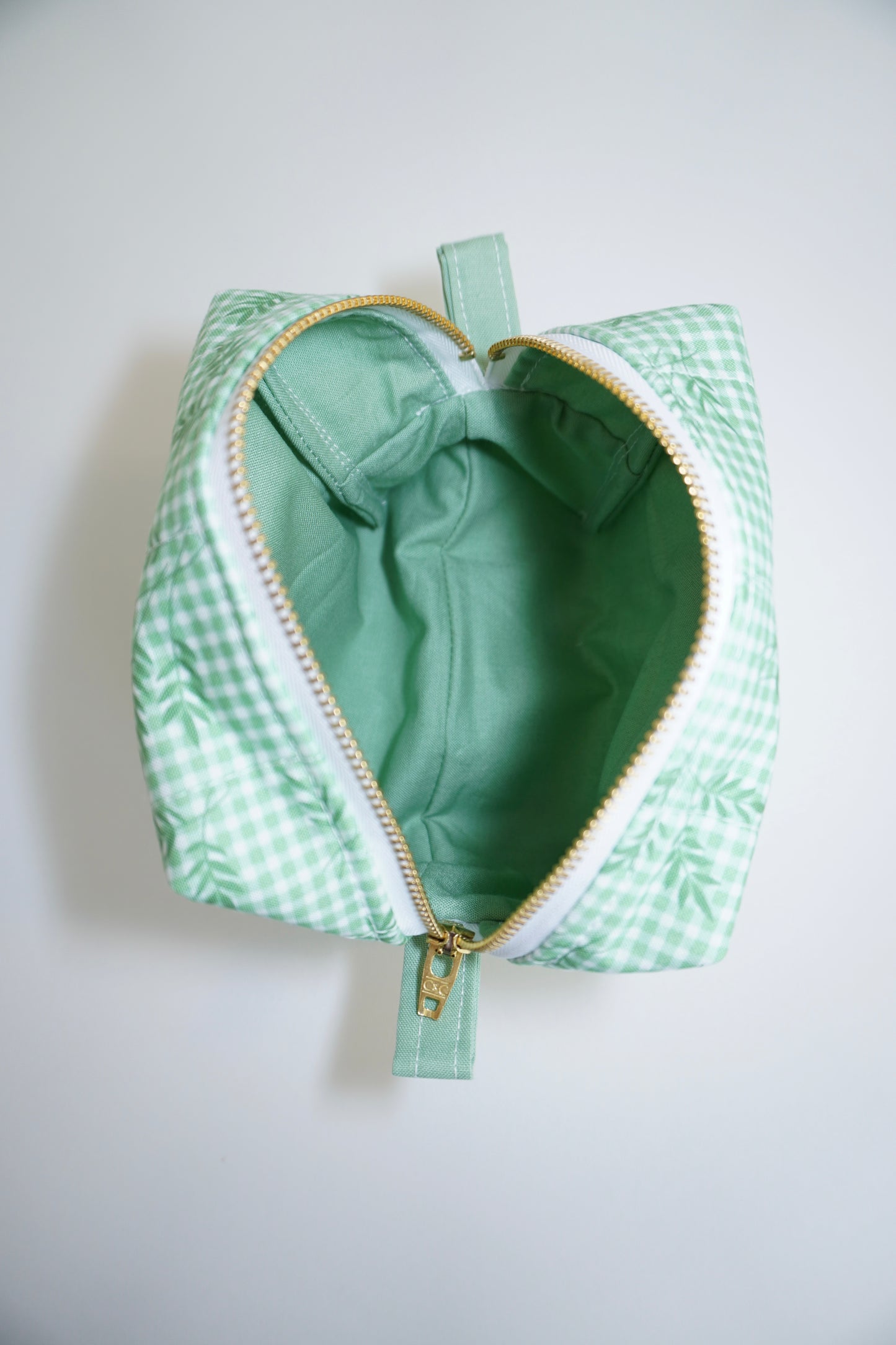 Mini Makeup Bag - Green Plaid
