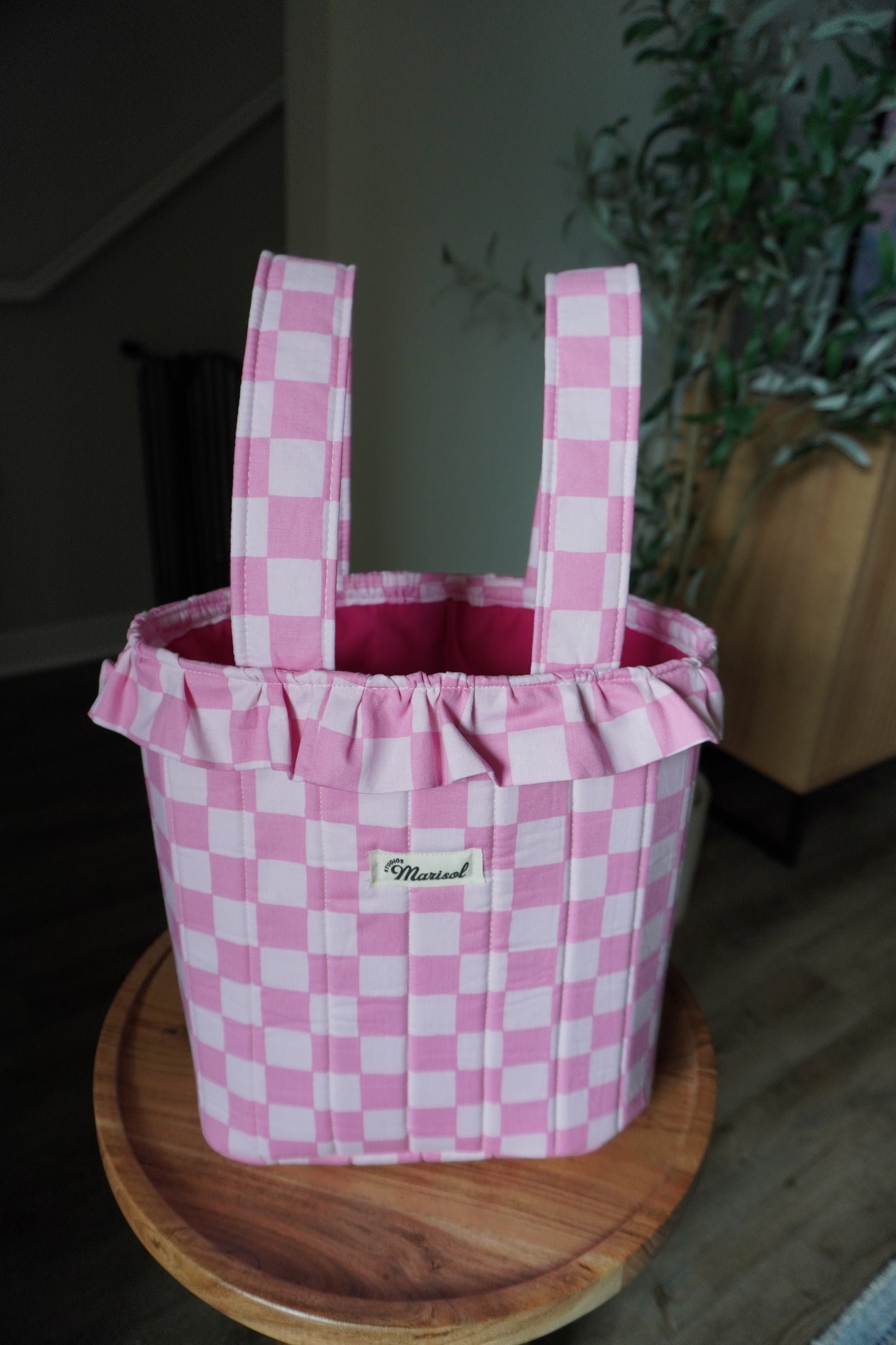 Stroller Bag - Pink Checkered