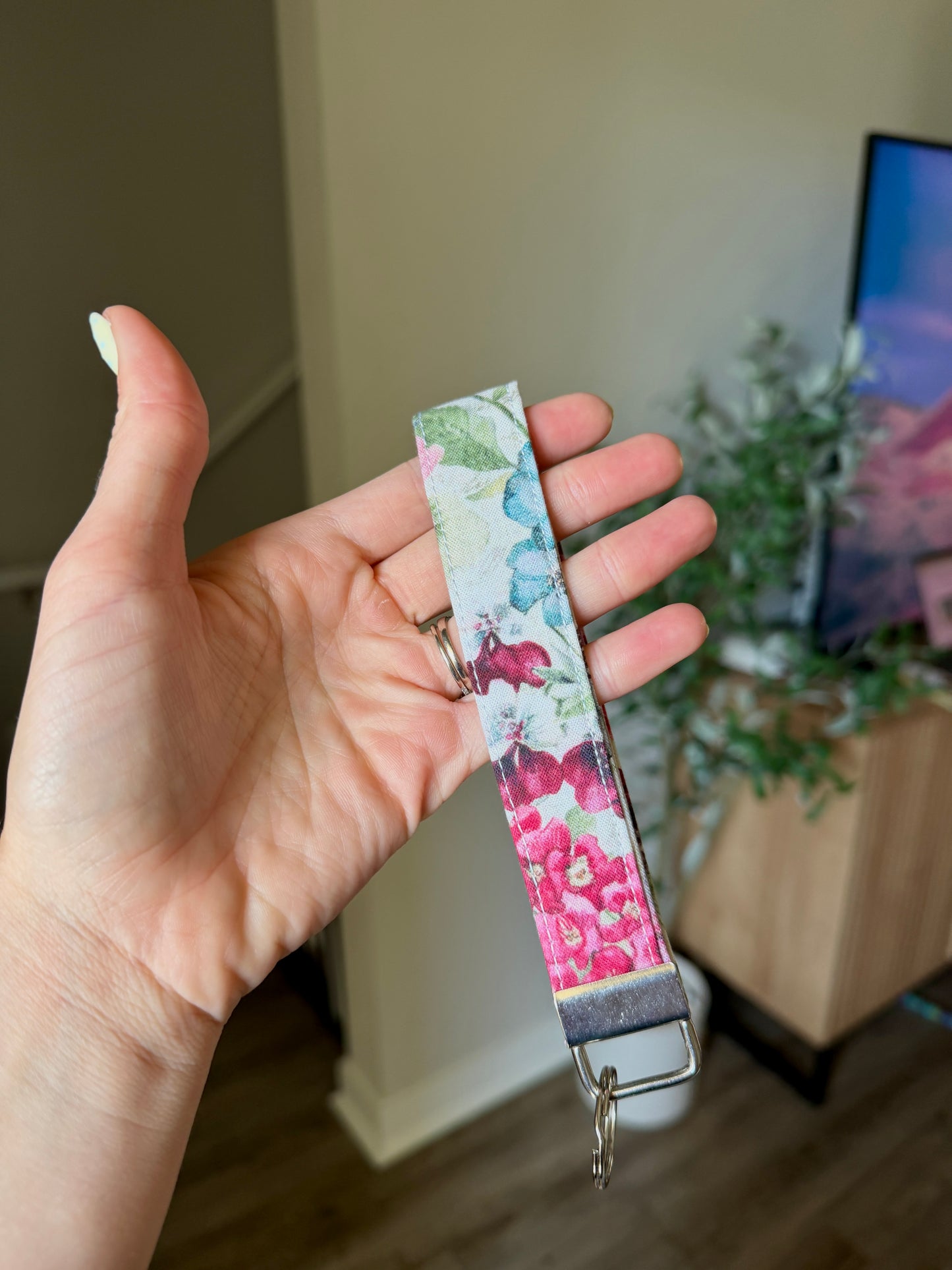 Wristlet Keychain - Butterfly Garden