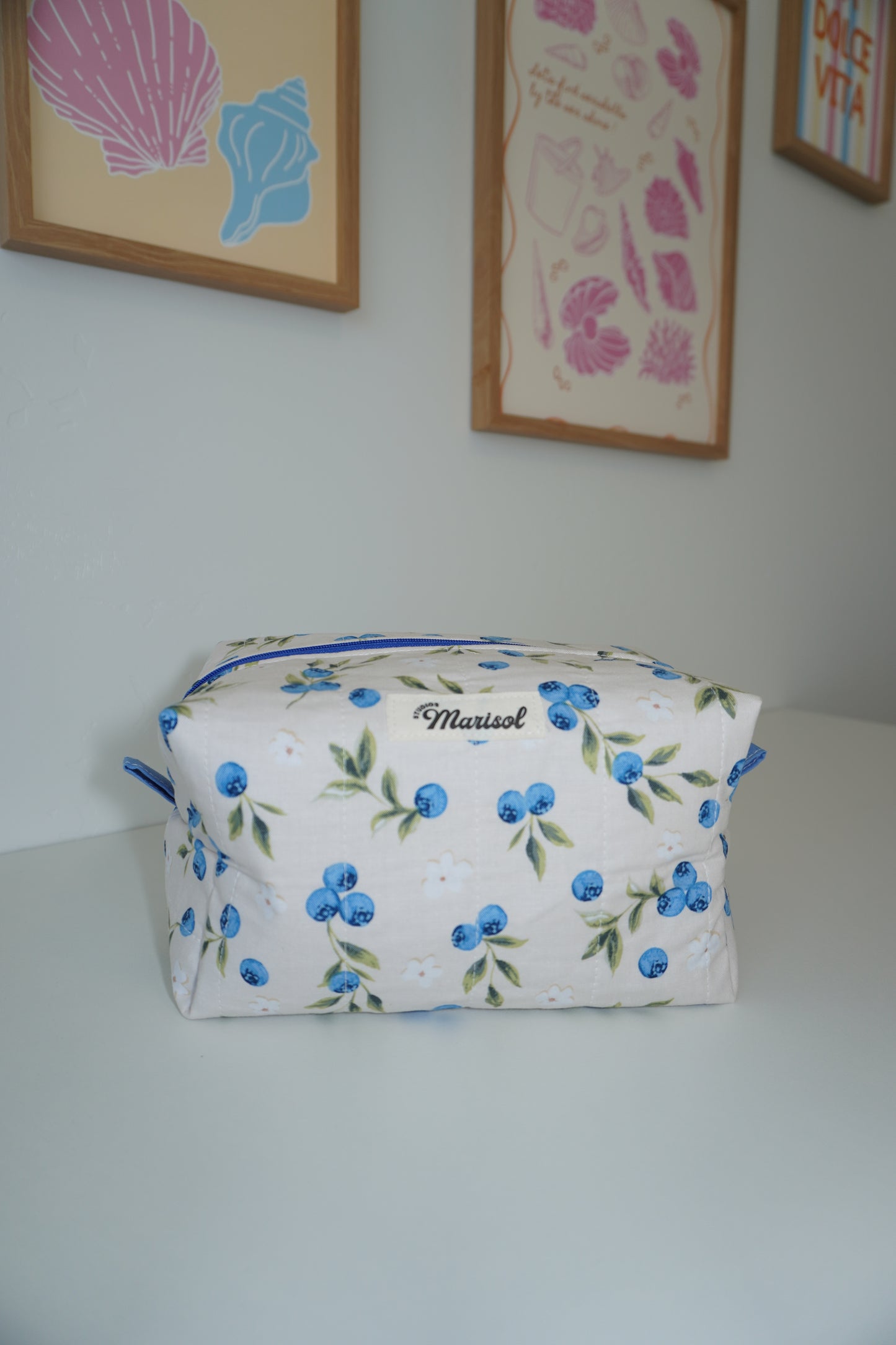 Boxy Makeup Bag - Blueberry