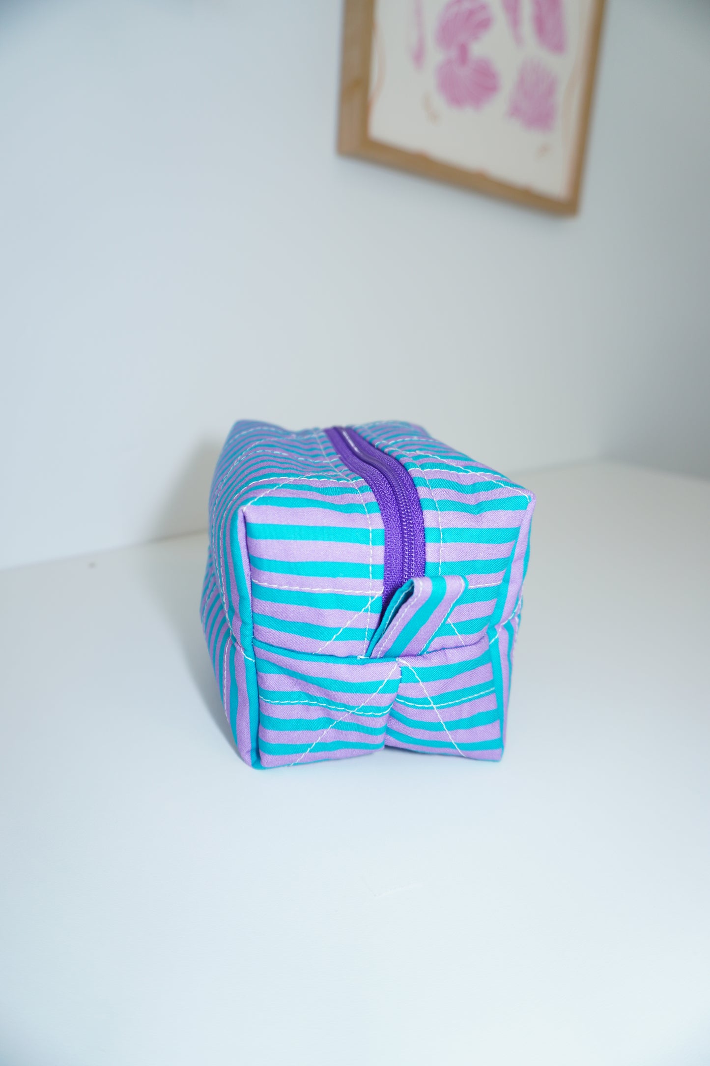 Mini Makeup Bag - Vibrant Stripe