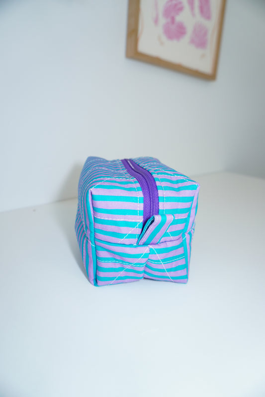 Mini Makeup Bag - Vibrant Stripe
