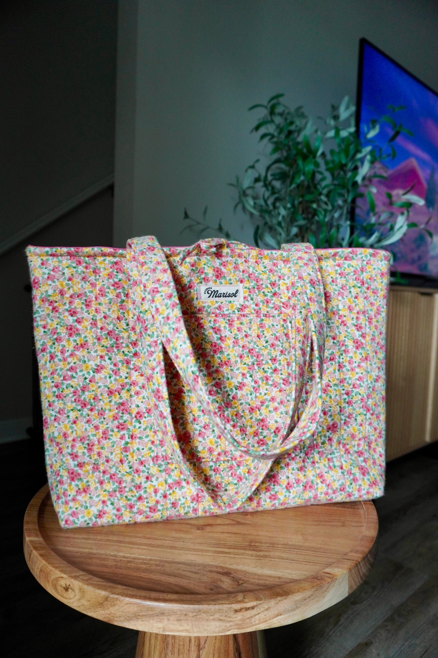 Quilted Tote Bag - Spring Floral