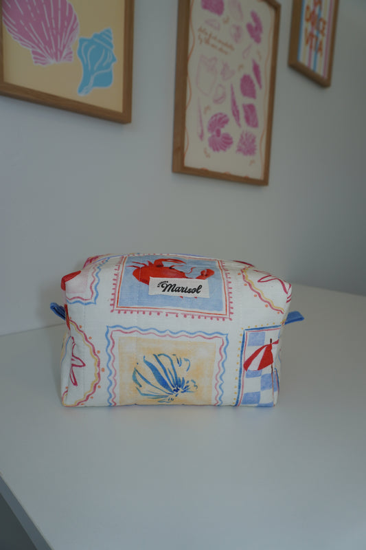 Boxy Makeup Bag - Coastal Colorful