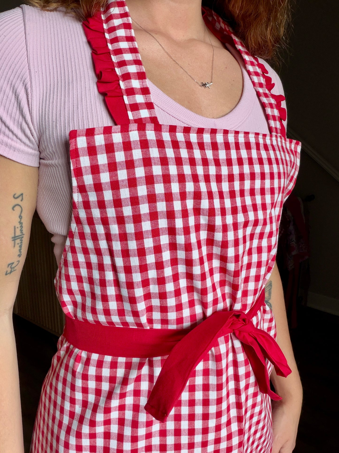 Mommy + Me Apron Set - Red Gingham