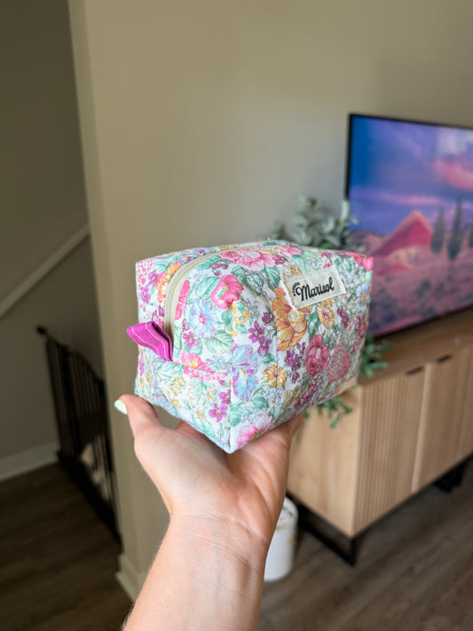 Mini Makeup Pouch - Purple Garden