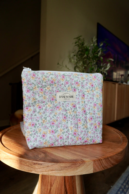 Stand Up Zipper Pouch - Floral