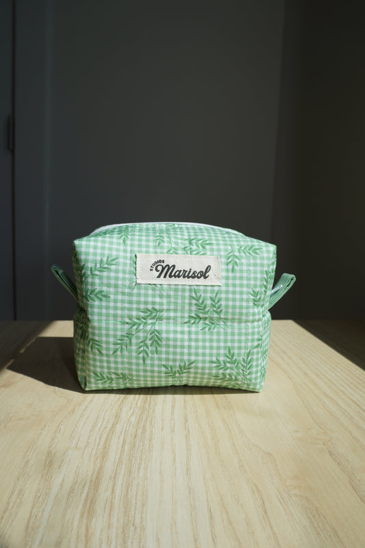 Mini Makeup Bag - Green Plaid