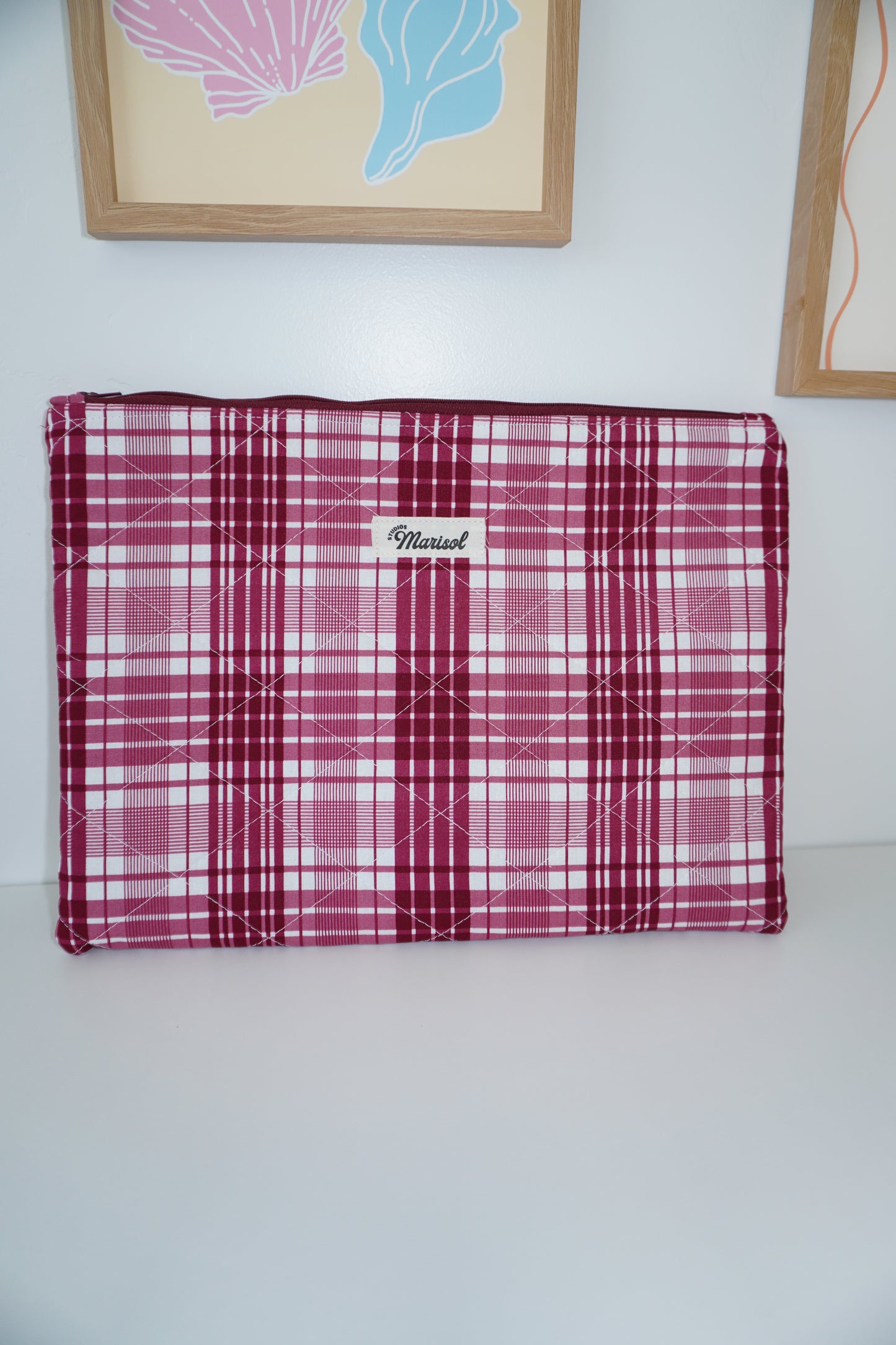 Laptop Sleeve - Maroon Plaid