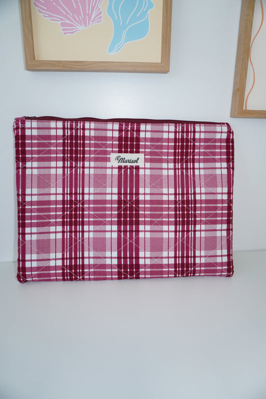 Laptop Sleeve - Maroon Plaid
