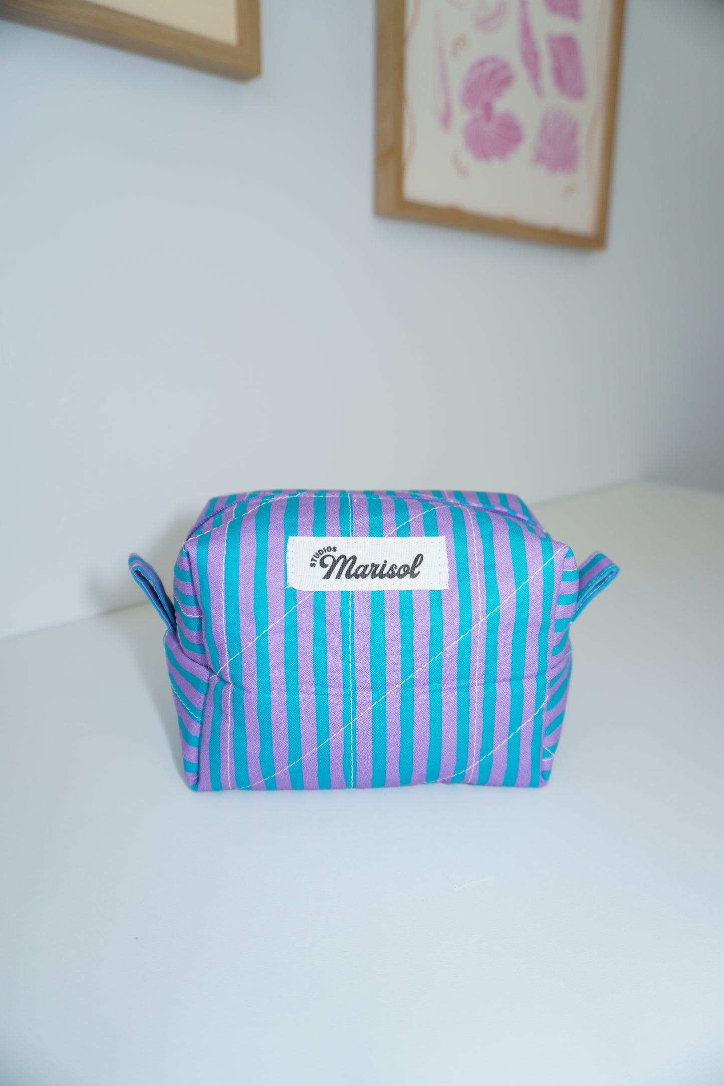 Mini Makeup Bag - Vibrant Stripe
