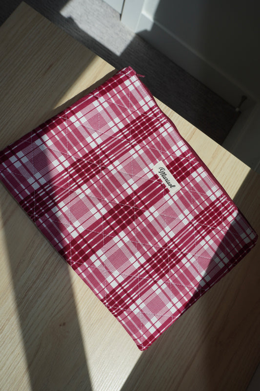 Laptop Sleeve - Maroon Plaid