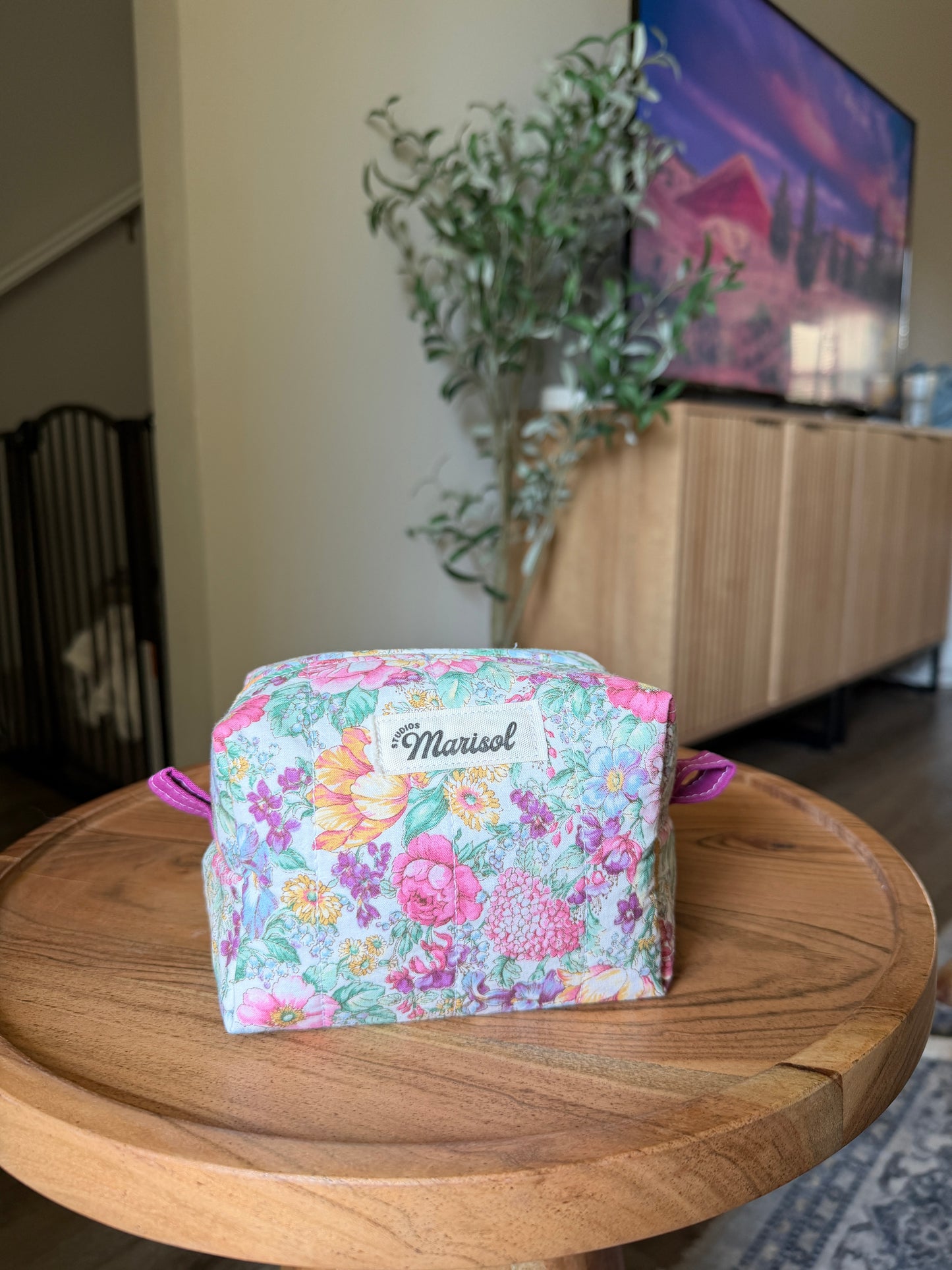 Mini Makeup Pouch - Purple Garden