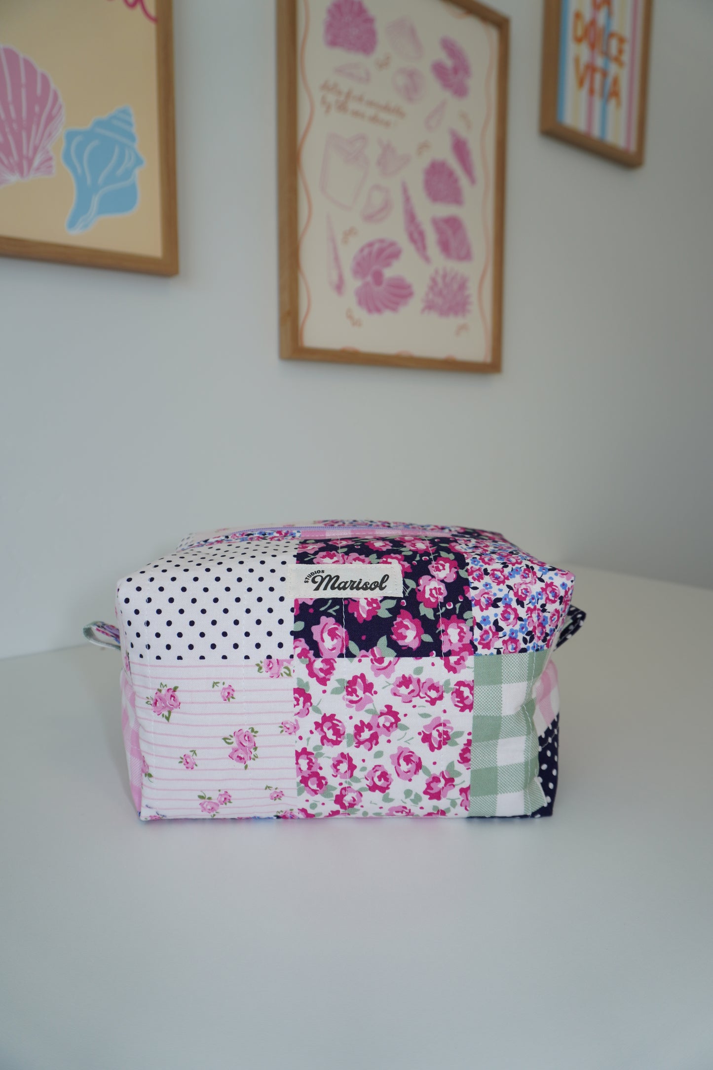 Boxy Makeup Bag - Petal Patchwork