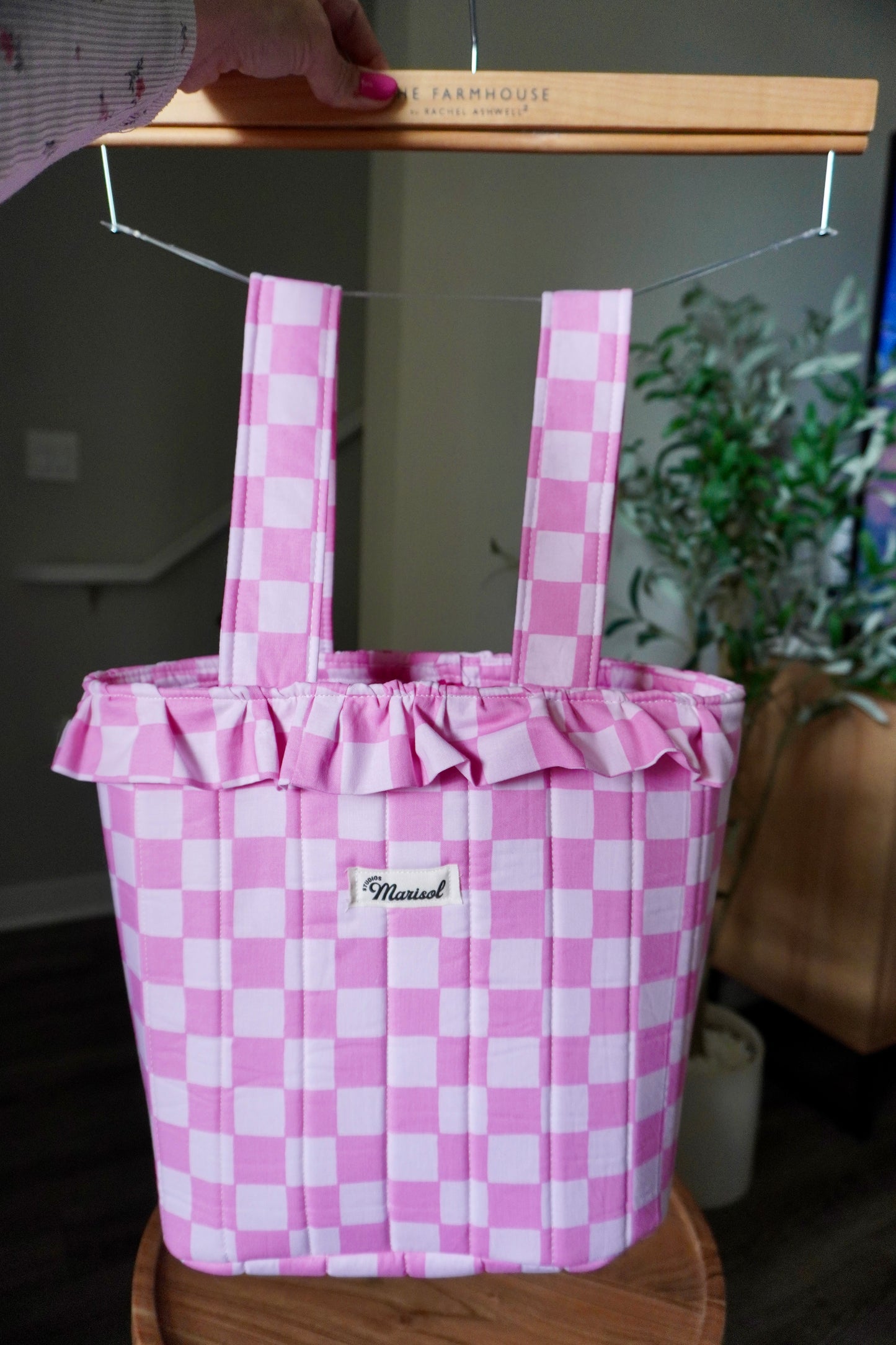Stroller Bag - Pink Checkered