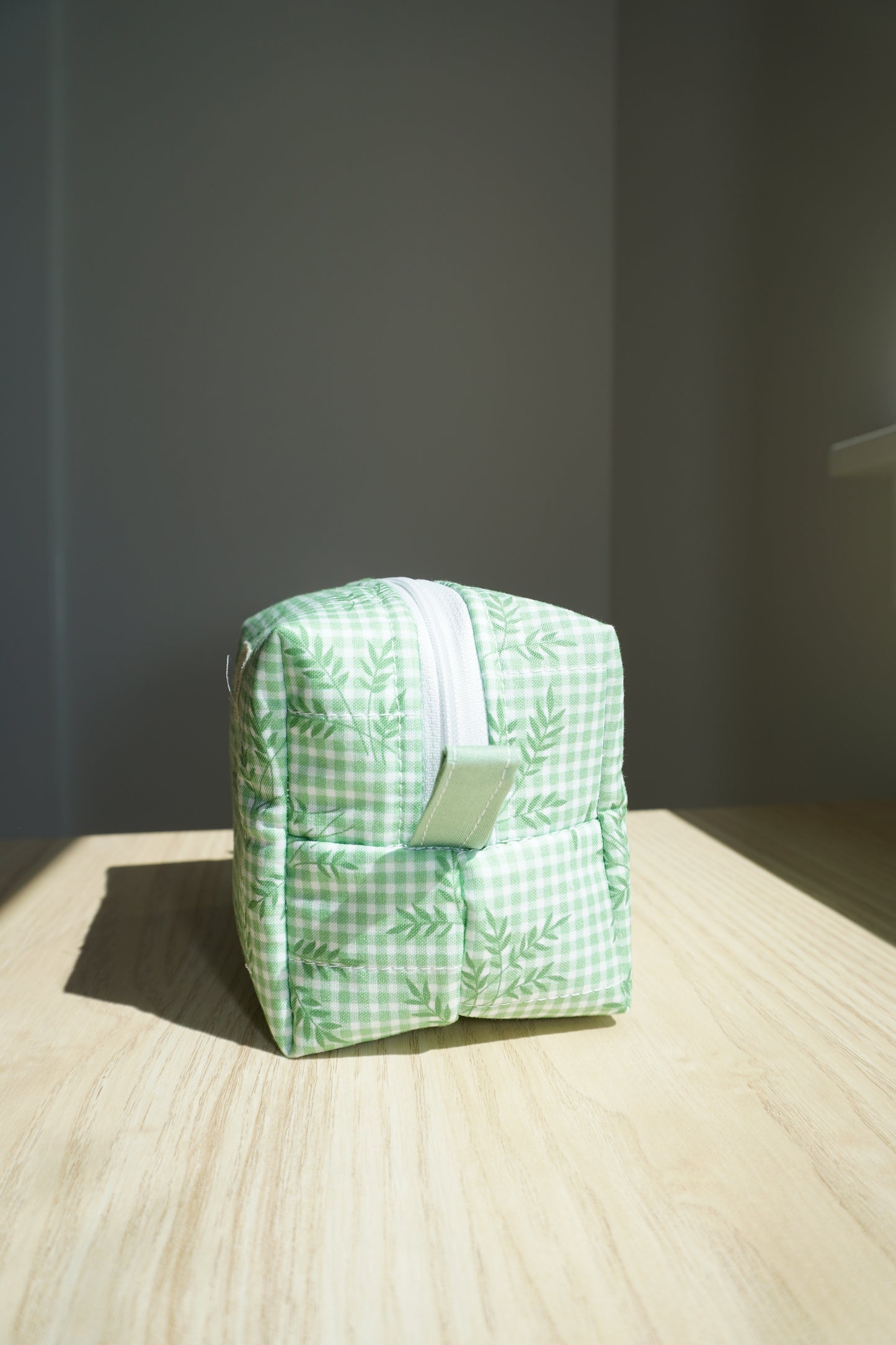 Mini Makeup Bag - Green Plaid