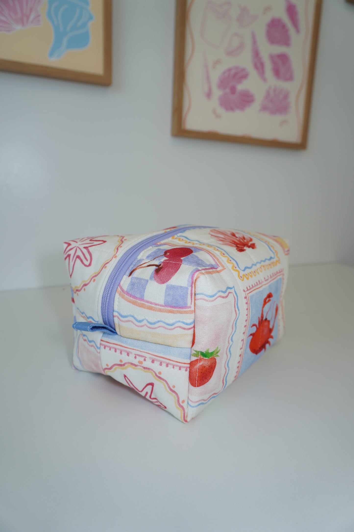 Boxy Makeup Bag - Coastal Colorful