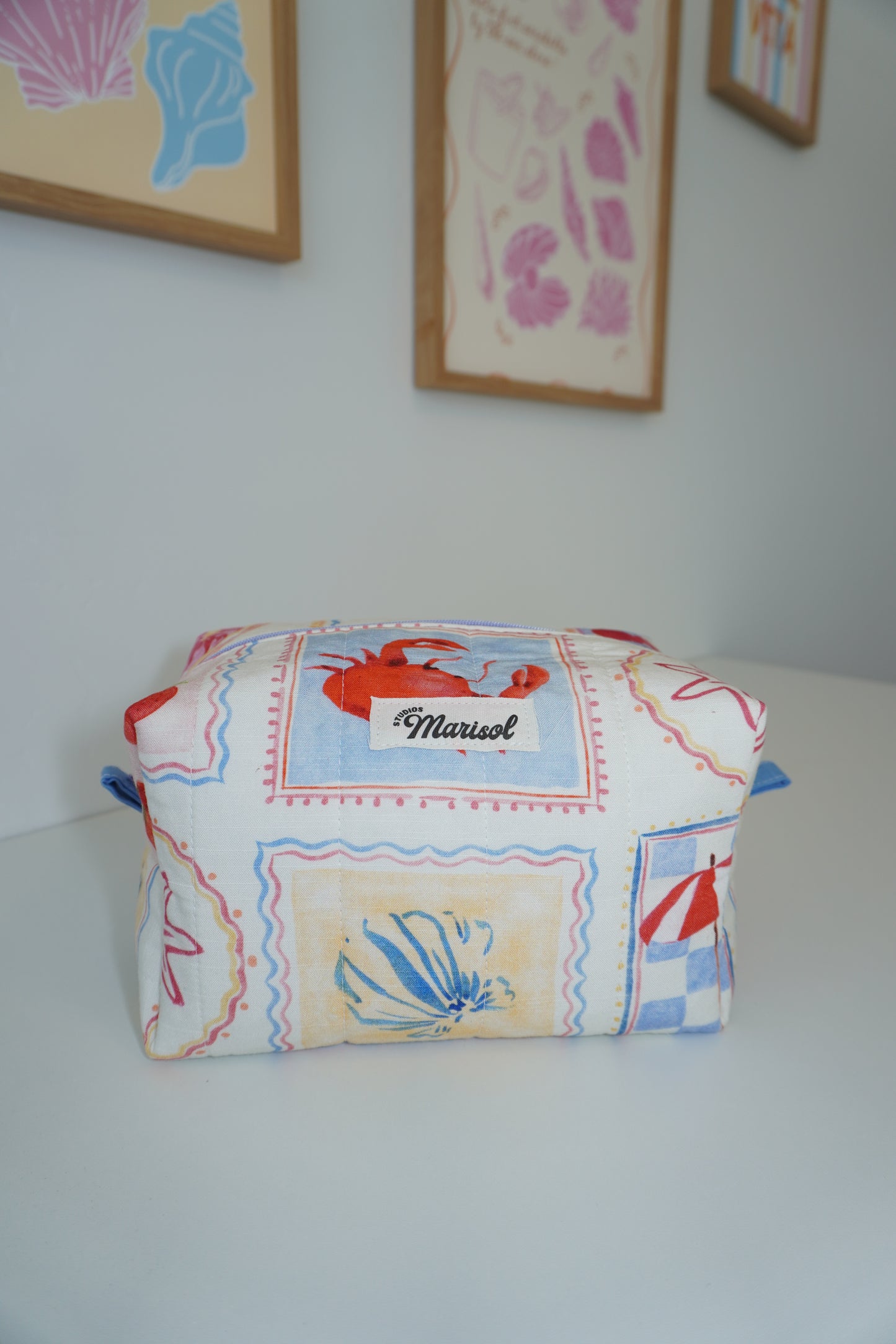 Boxy Makeup Bag - Coastal Colorful