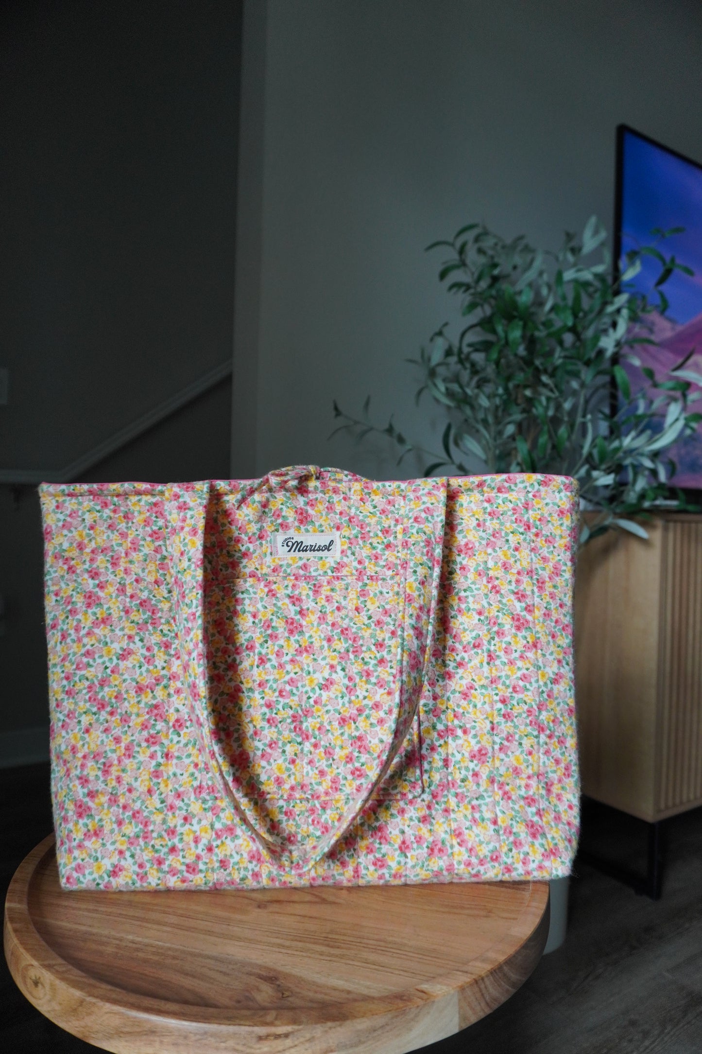 Quilted Tote Bag - Spring Floral