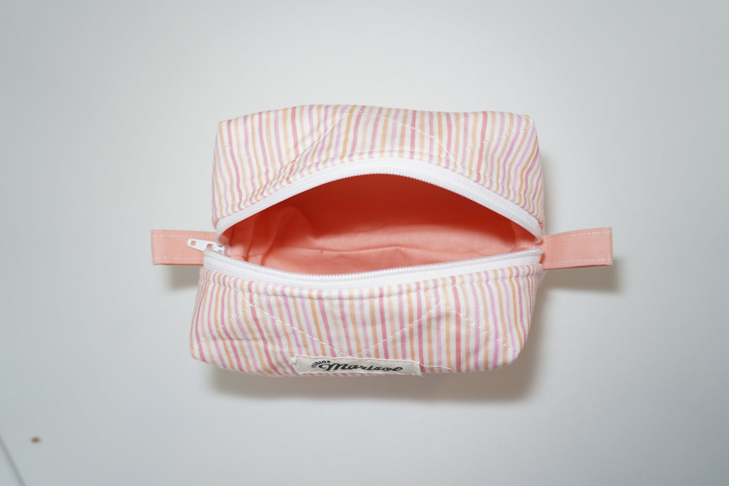 Mini Makeup Bag - Peachy Stripes