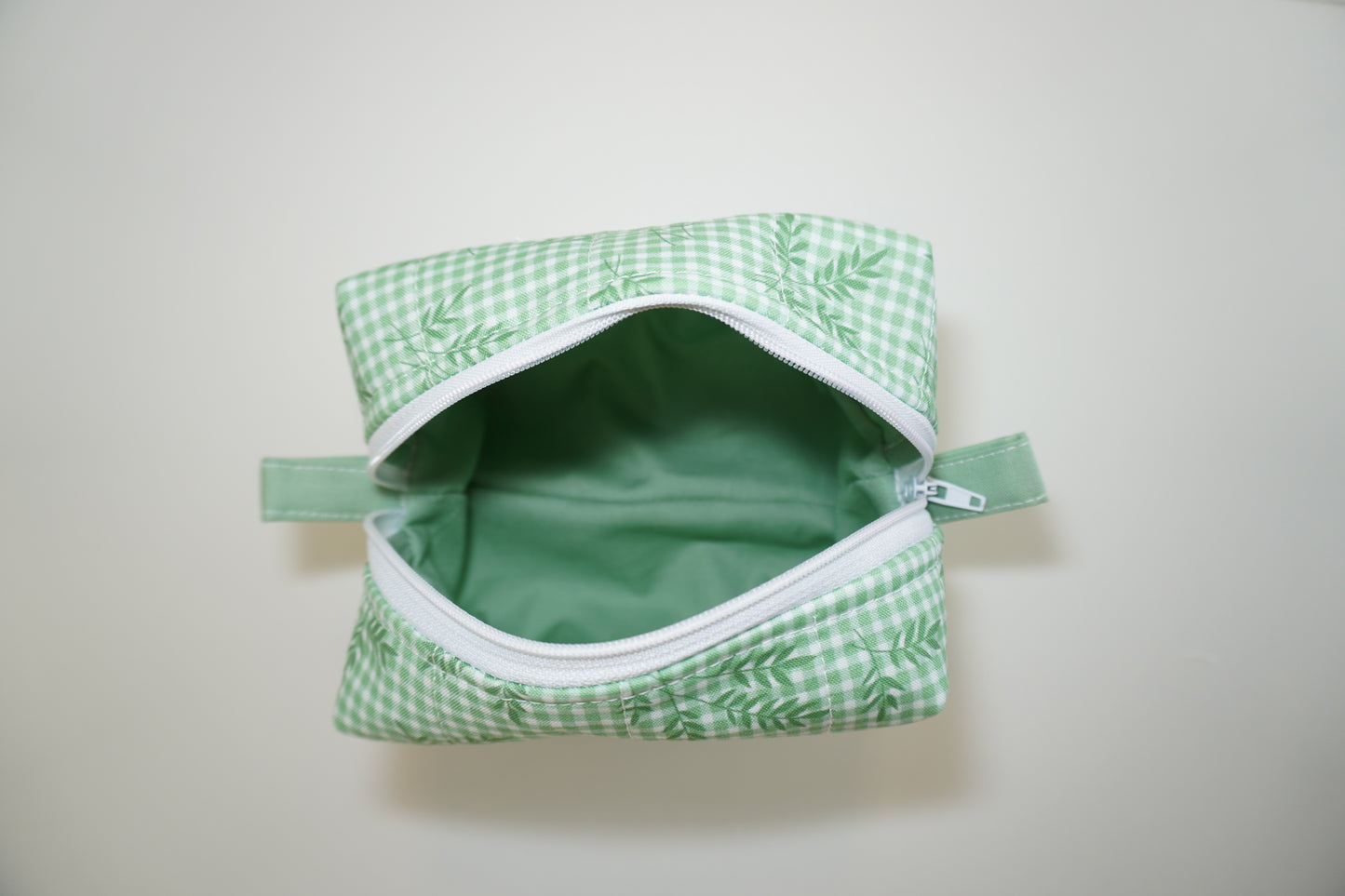 Mini Makeup Bag - Green Plaid
