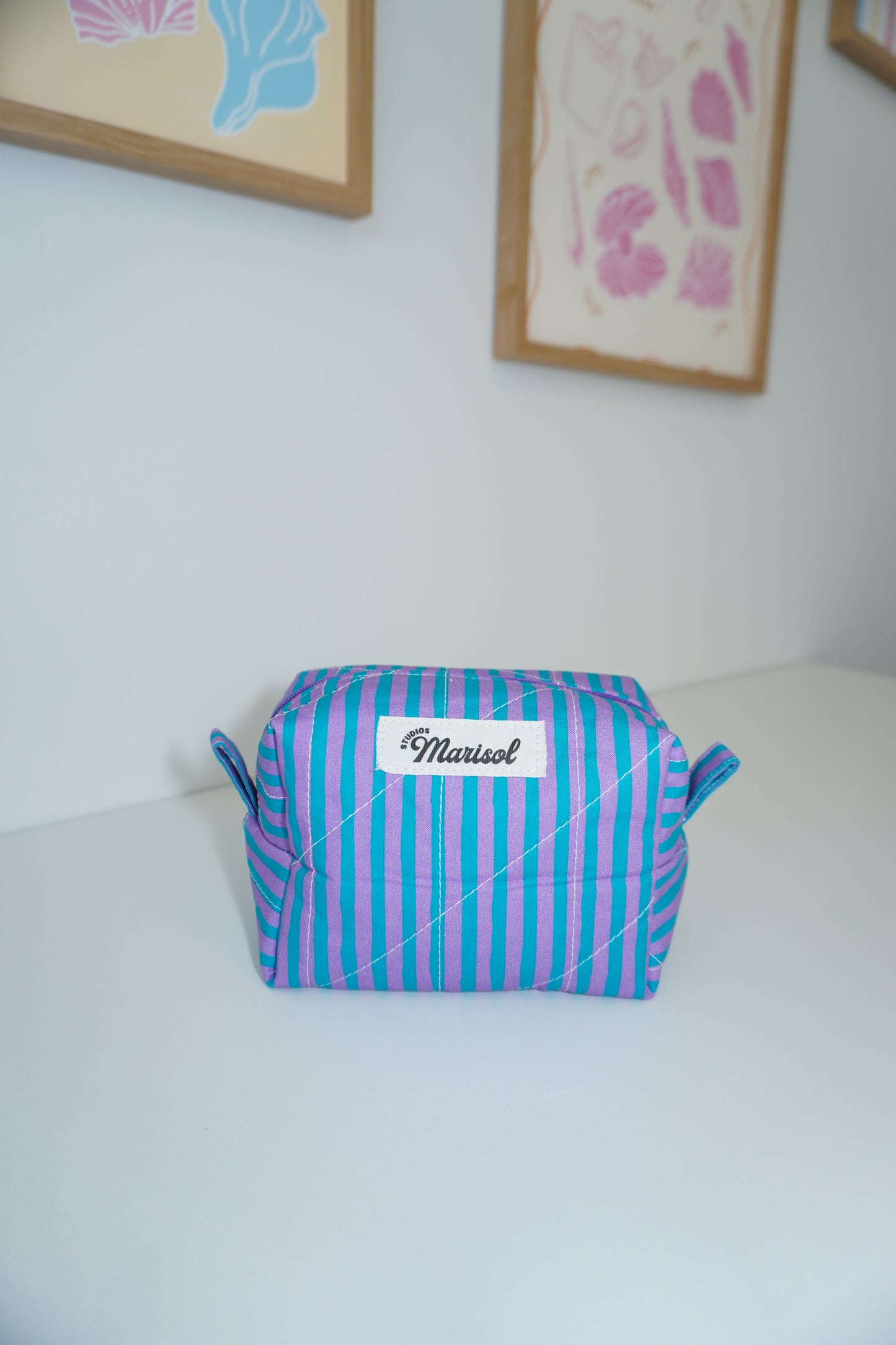 Mini Makeup Bag - Vibrant Stripe