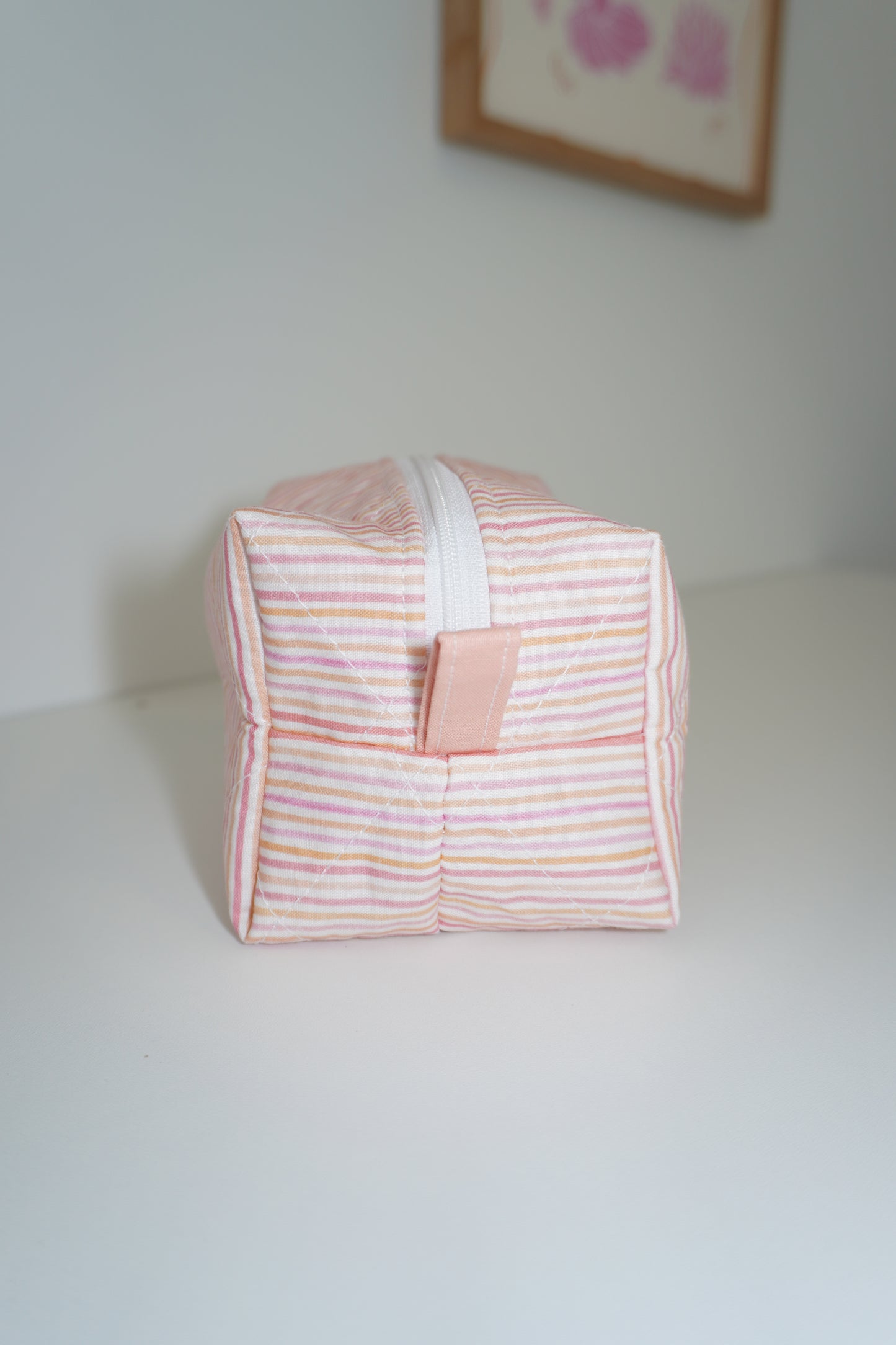 Mini Makeup Bag - Peachy Stripes